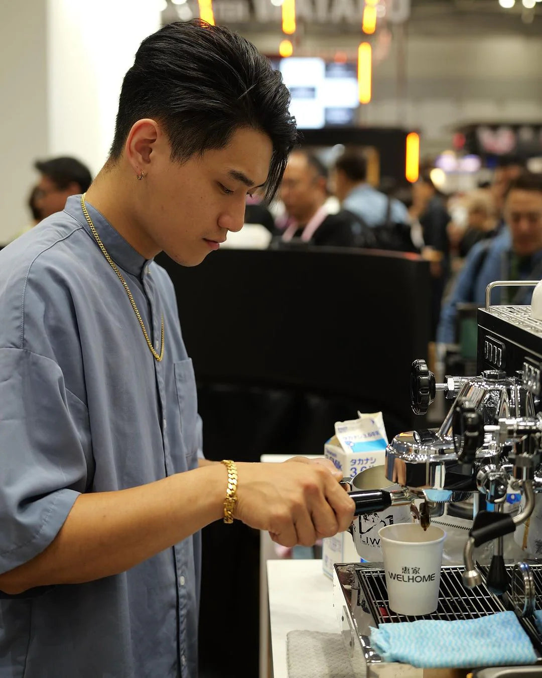 500mL Dark Blue Latte Art Milk Jug - #06 Round Spout (LIWEI)