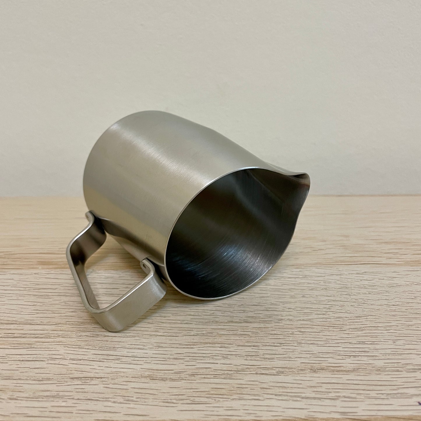 300mL Brushed Steel Latte Art Jug - #06 Round - Homey Koffee