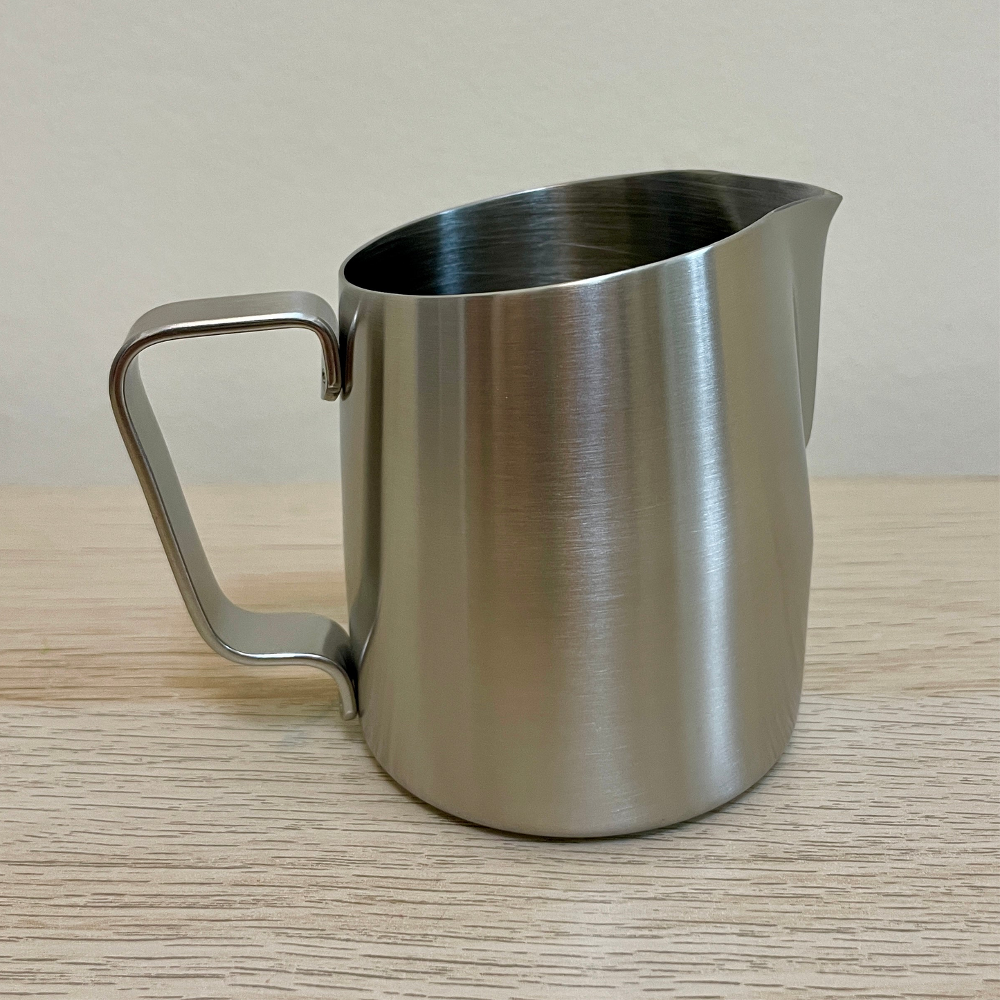 300mL Brushed Steel Latte Art Jug - #07 Sharp - Homey Koffee