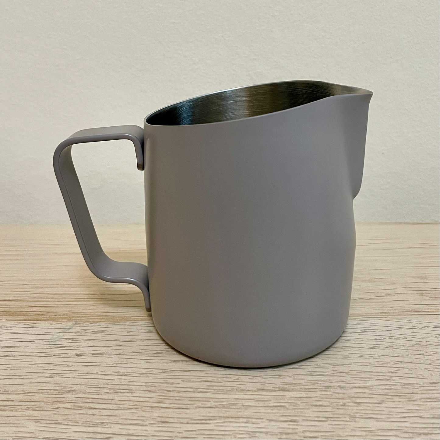 300mL Cinder Grey Latte Art Jug - #06 Round - Homey Koffee