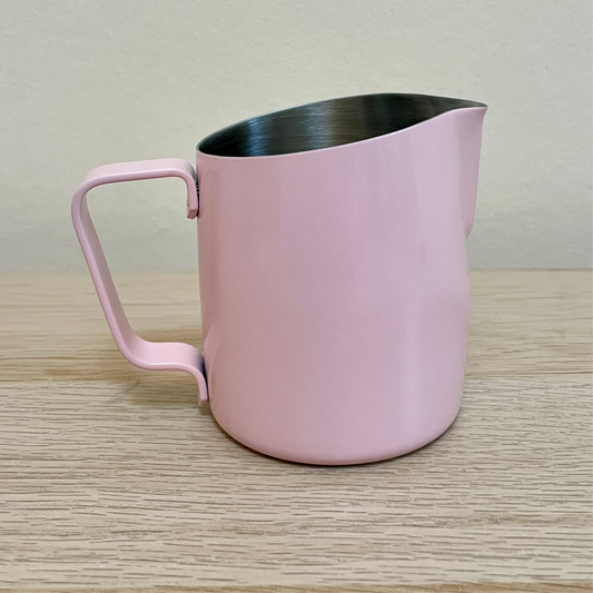 300mL Peony Pink Latte Art Jug - #06 Round - Homey Koffee