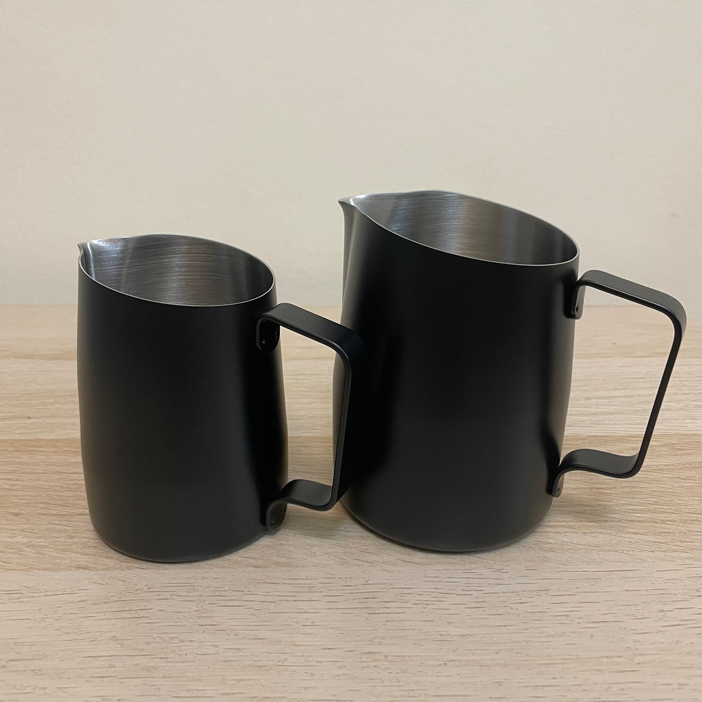 450mL & 650mL Black Latte Art Jug - Homey Koffee