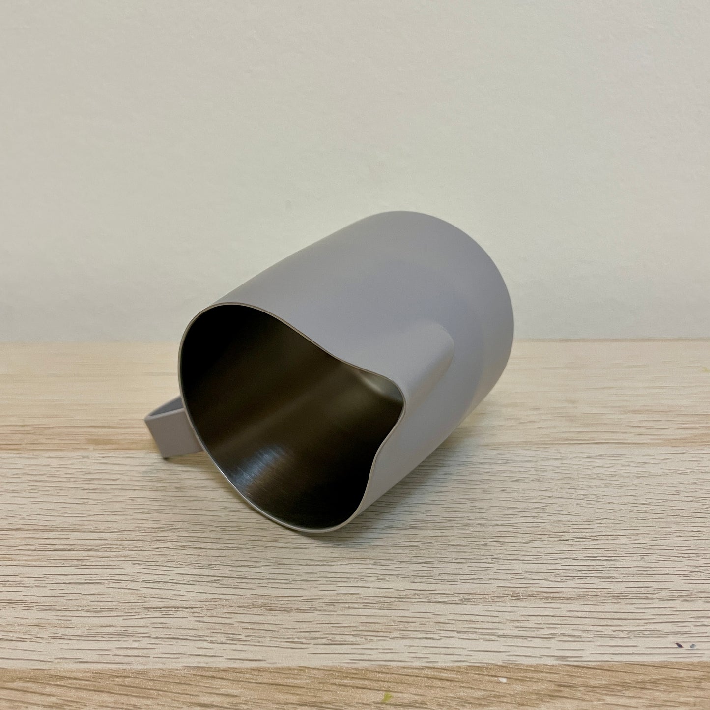 300mL Cinder Grey Latte Art Jug - #06 Round - Homey Koffee