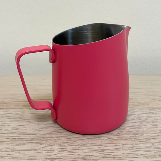 300mL Bubblegum Pink Latte Art Jug - #07 Sharp - Homey Koffee