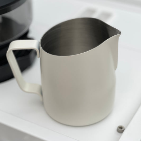 300mL Matt White Latte Art Jug - #07 Sharp