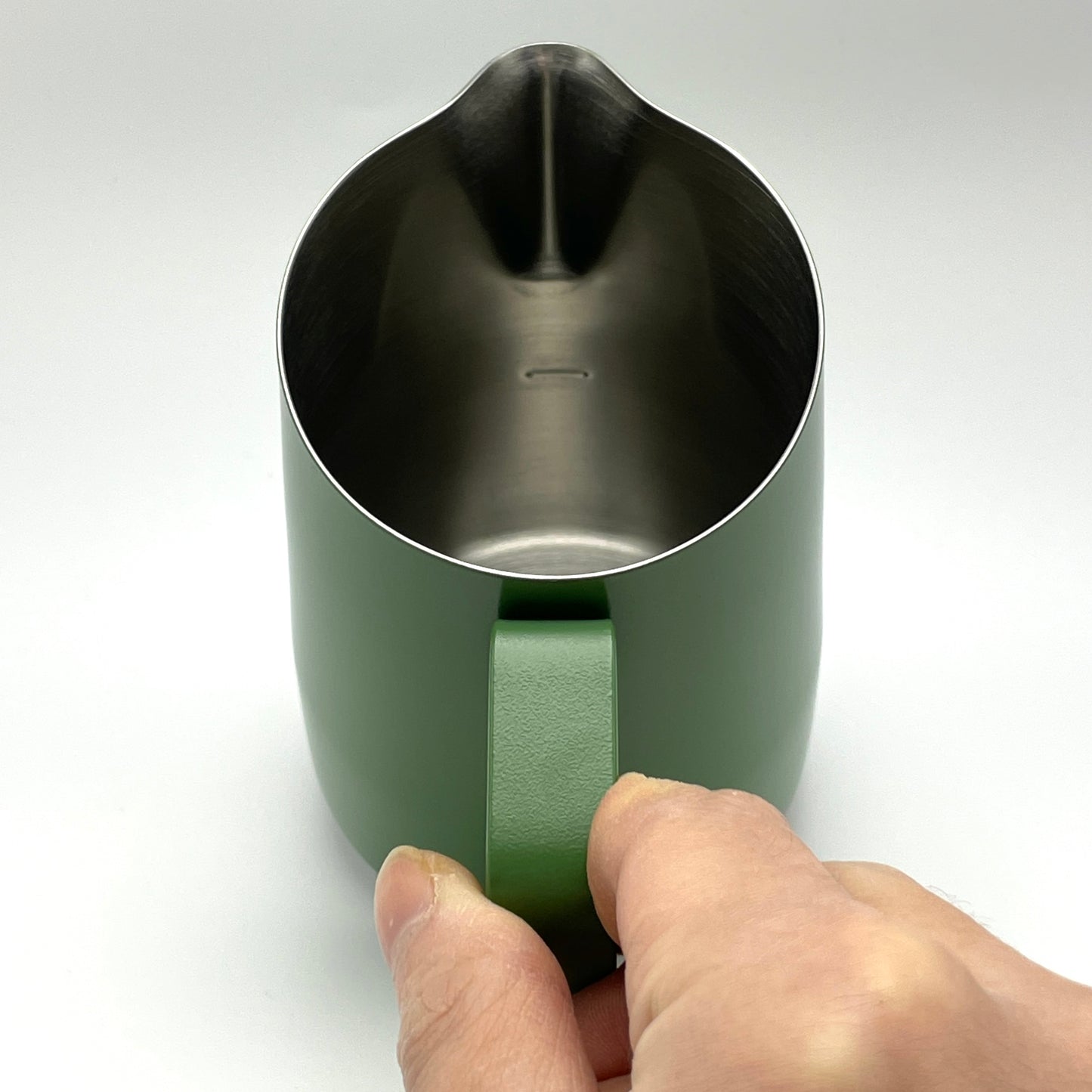450mL Matt Green Latte Art Jug - #22 Slow Pour Supply x WPM