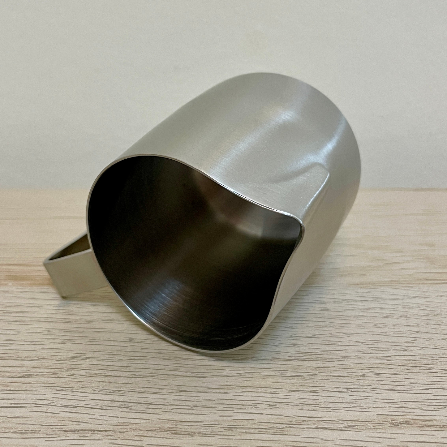 300mL Brushed Steel Latte Art Jug - #07 Sharp - Homey Koffee