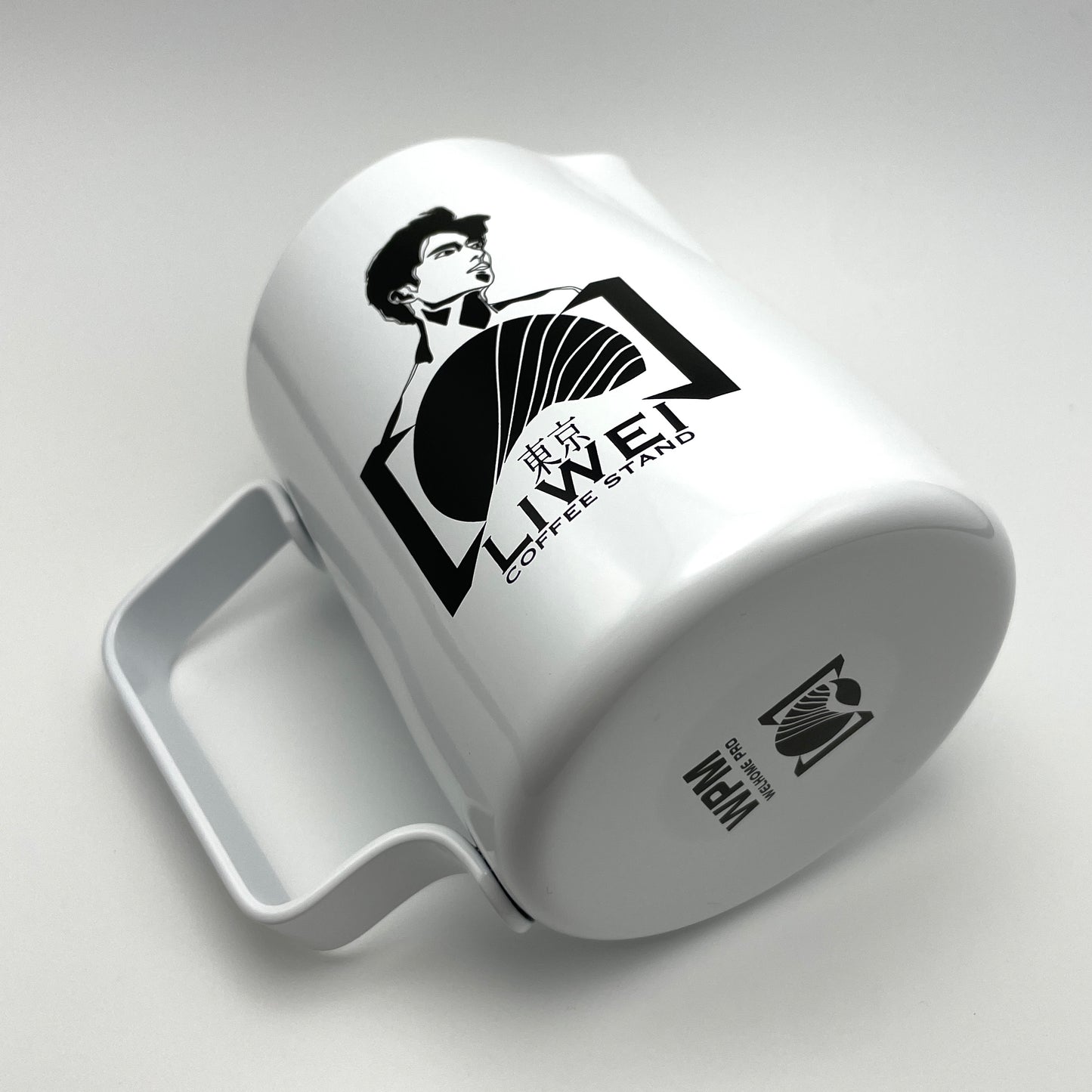 450mL White Latte Art Milk Jug - #06 Round Spout (LIWEI)