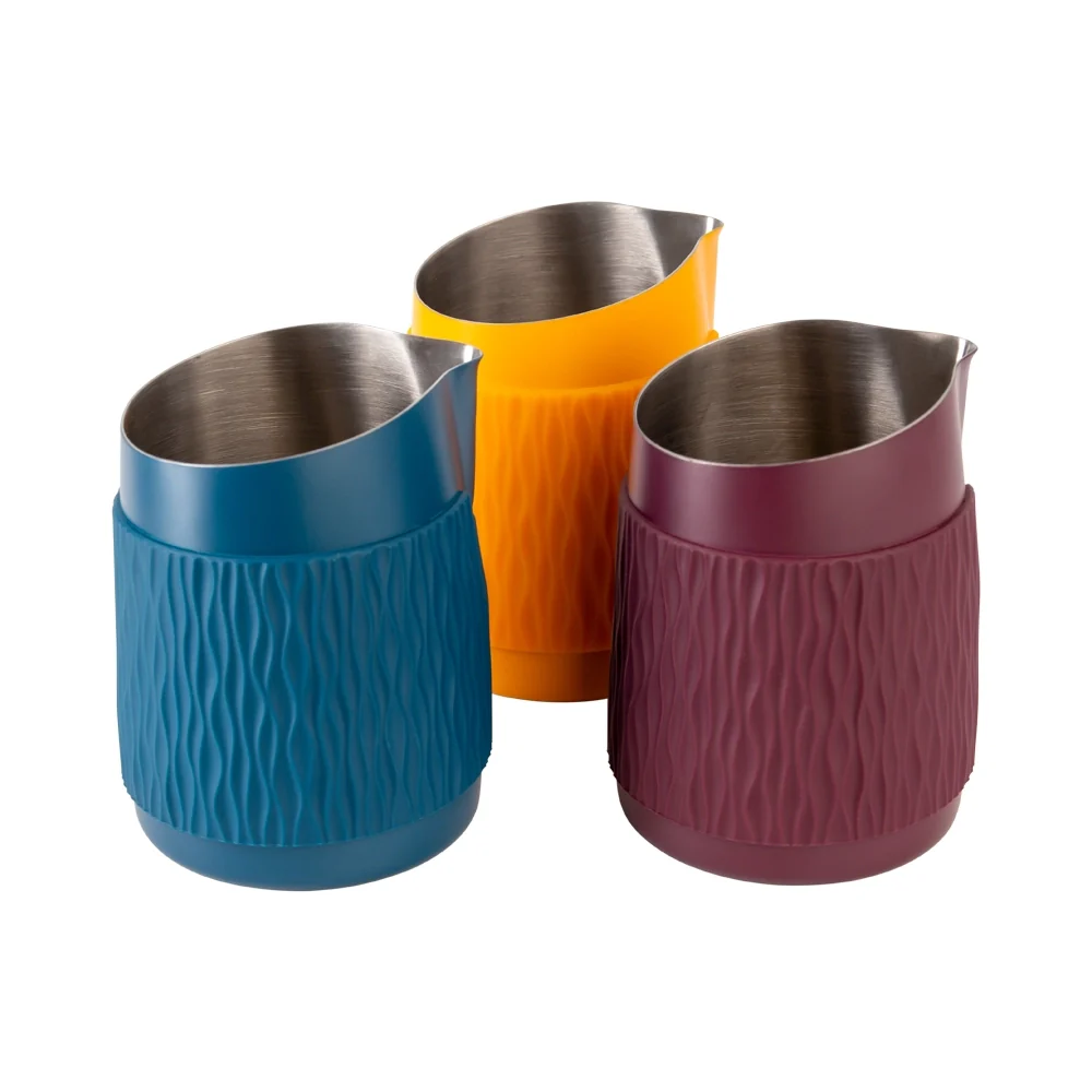 450mL Osafe Orange Handleless Latte Art Jug - #06 Round - Homey Koffee