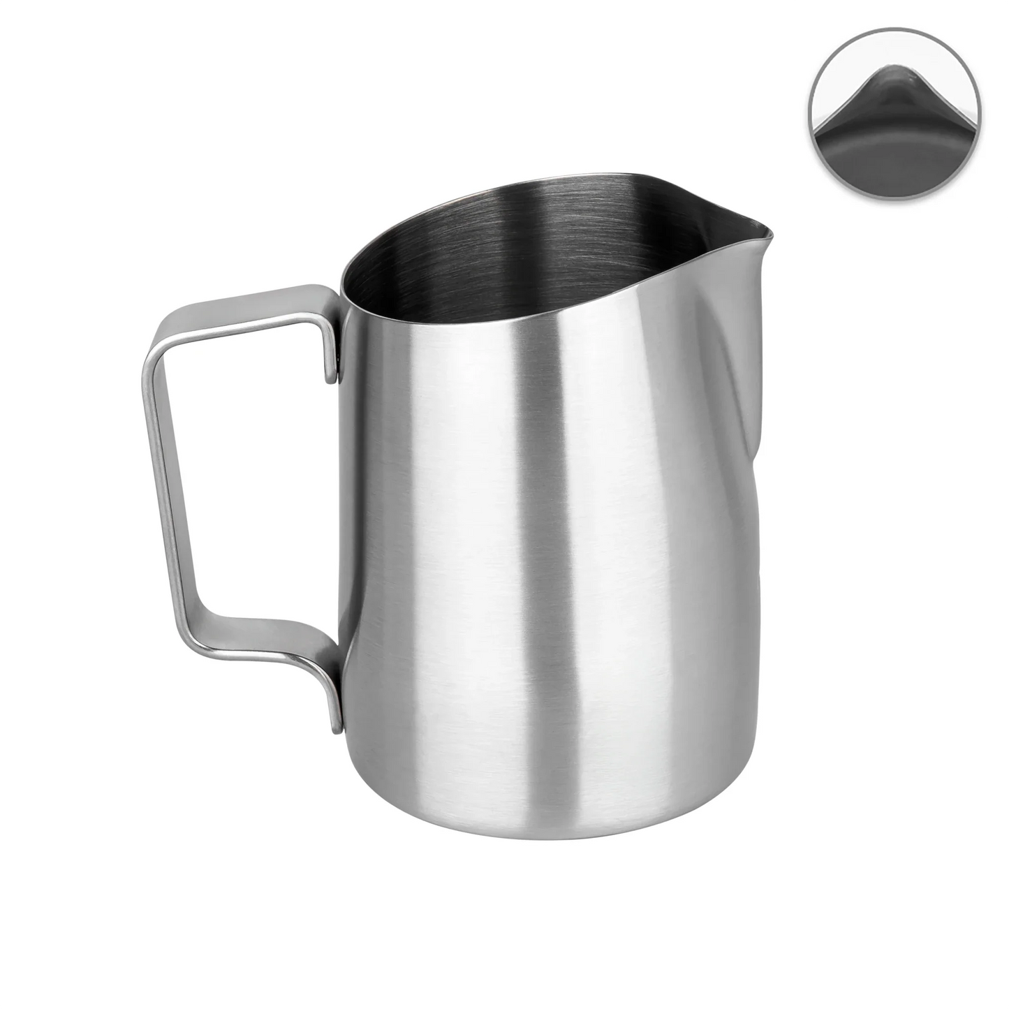 450mL Brushed Steel Latte Art Jug - #07 Sharp - Homey Koffee