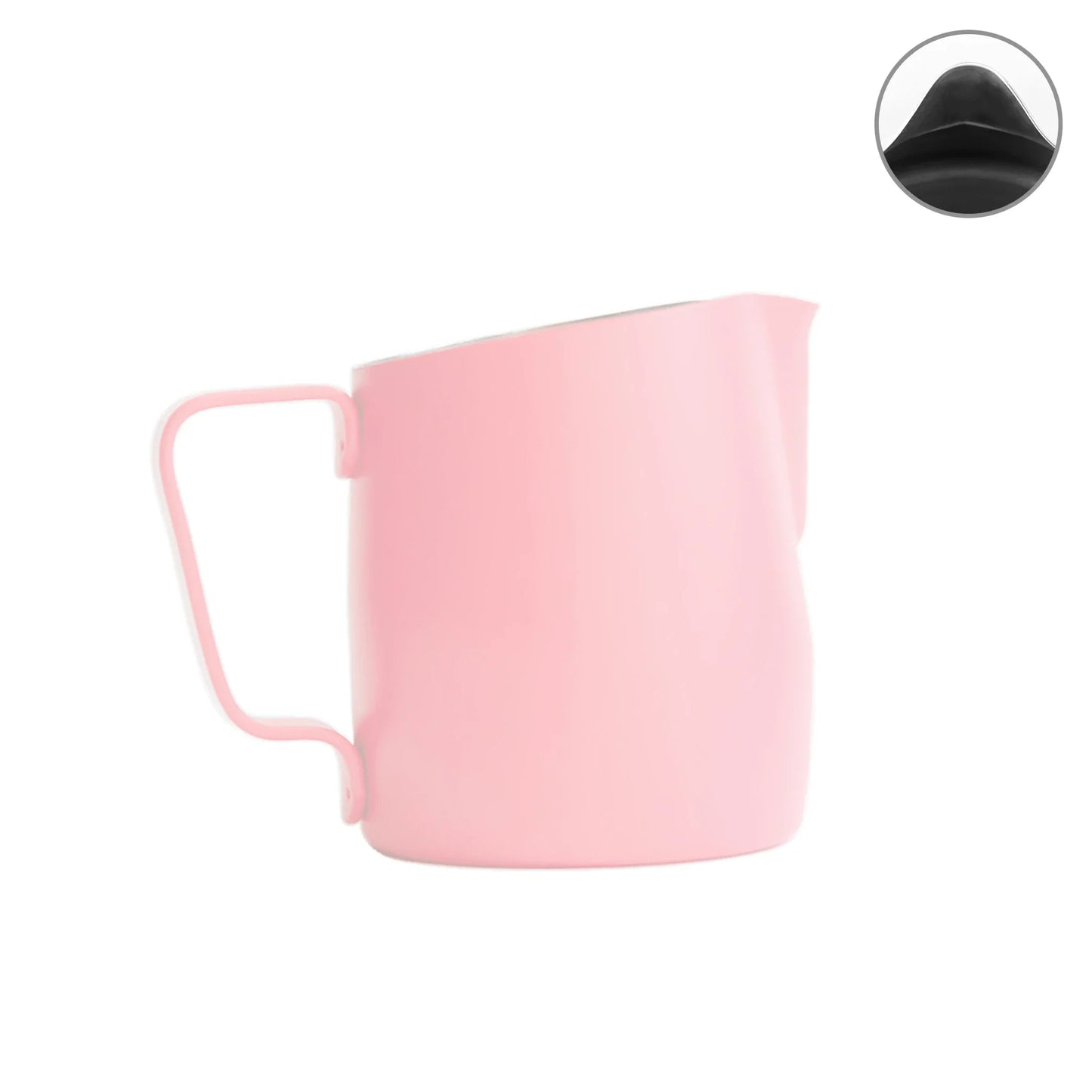 300mL Peony Pink Latte Art Jug - #06 Round - Homey Koffee