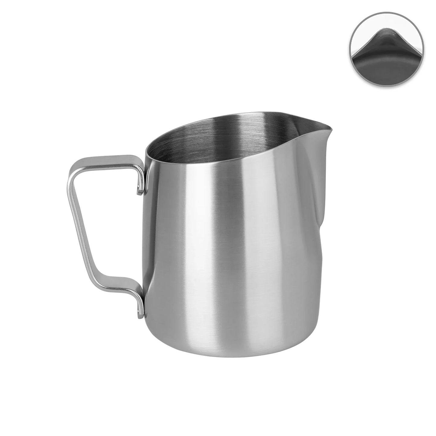 300mL Brushed Steel Latte Art Jug - #07 Sharp - Homey Koffee