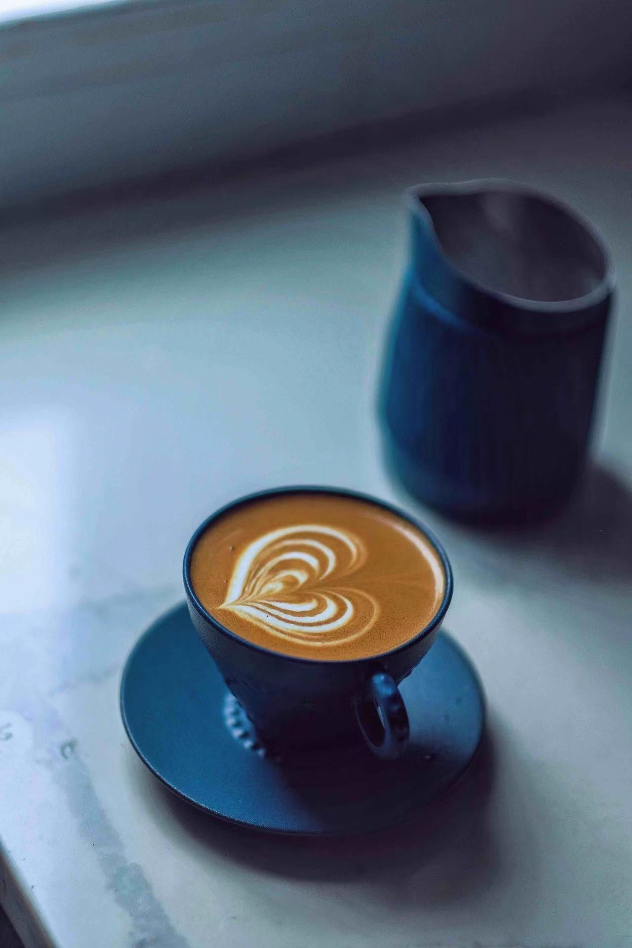 450mL Marea Baja Handleless Latte Art Jug - #06 Round - Homey Koffee