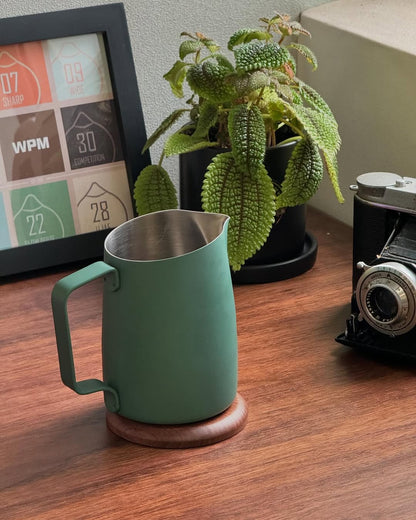 450mL Forest Green Latte Art Jug - #07 Sharp