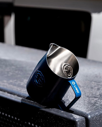 500mL Dark Blue Latte Art Milk Jug - #06 Round Spout (LIWEI)