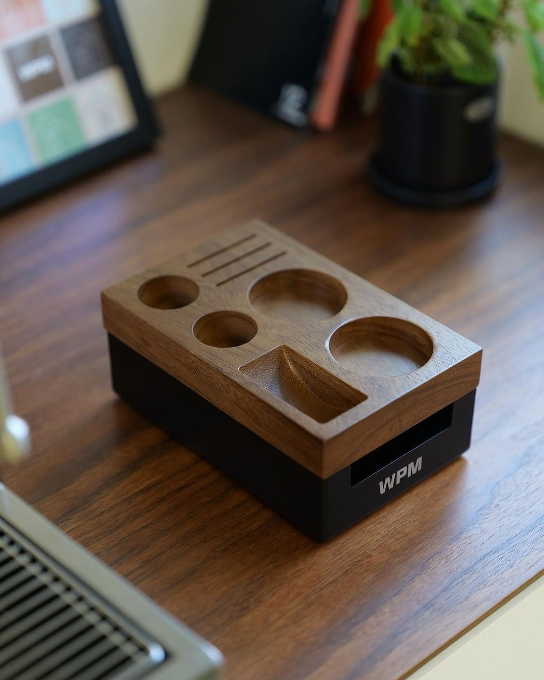 Compact Wooden Organiser with Knock Box