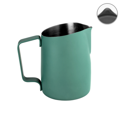 450mL Forest Green Latte Art Jug - #07 Sharp