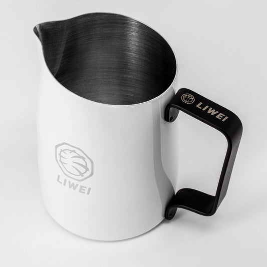 450mL Black & White Latte Art Milk Jug - #06 Round Spout (LIWEI)