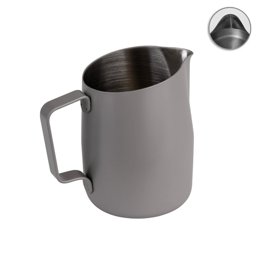 450mL Cinder Grey Latte Art Jug - #22 Slow Pour Supply x WPM