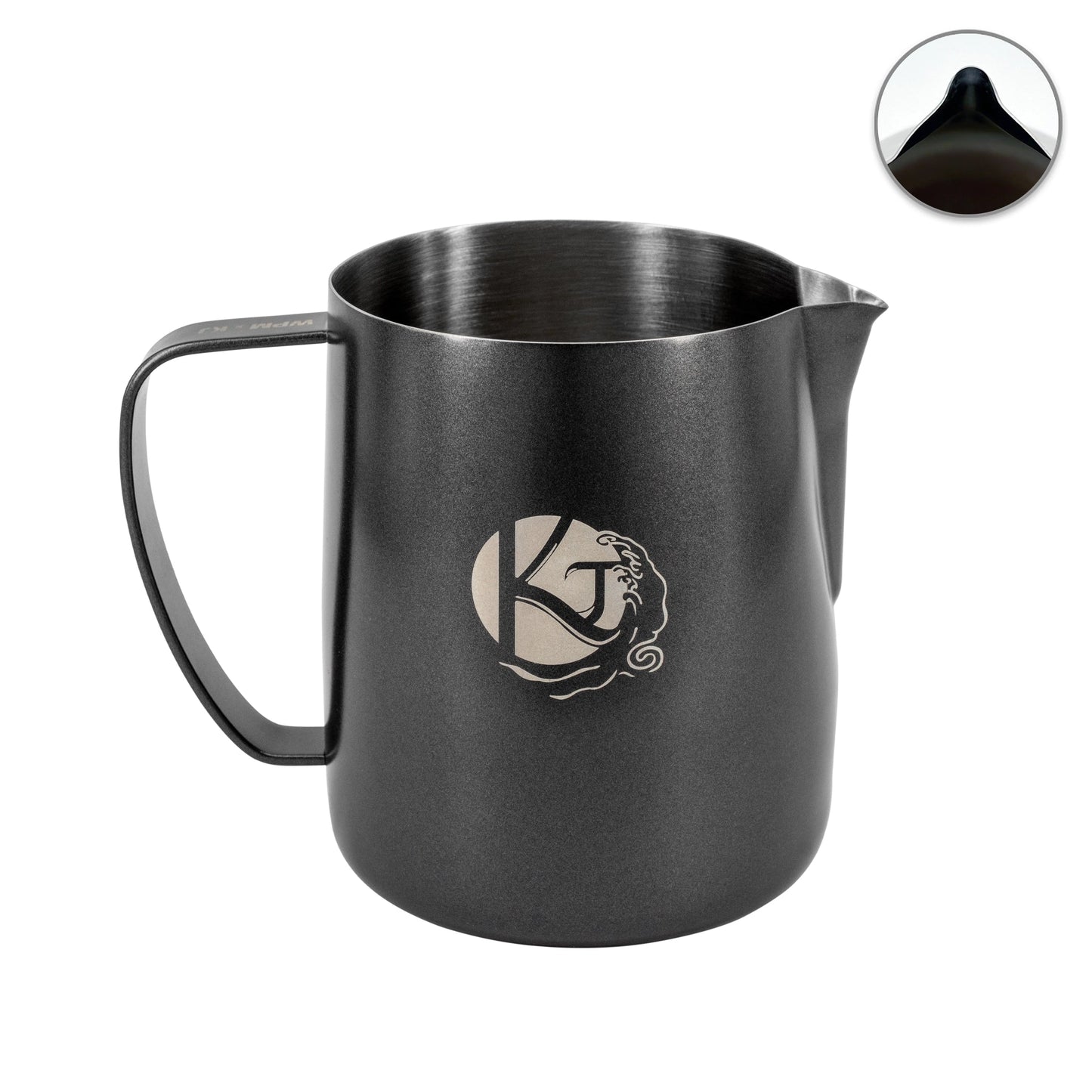 600mL Titanium Black Latte Art Jug - KJ x WPM #67